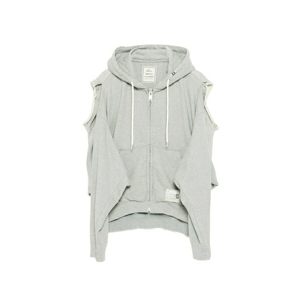 ミハラヤスヒロ メンズ パーカー・スウェットシャツ アウター Cotton zip-up hoodie Grey｜asty