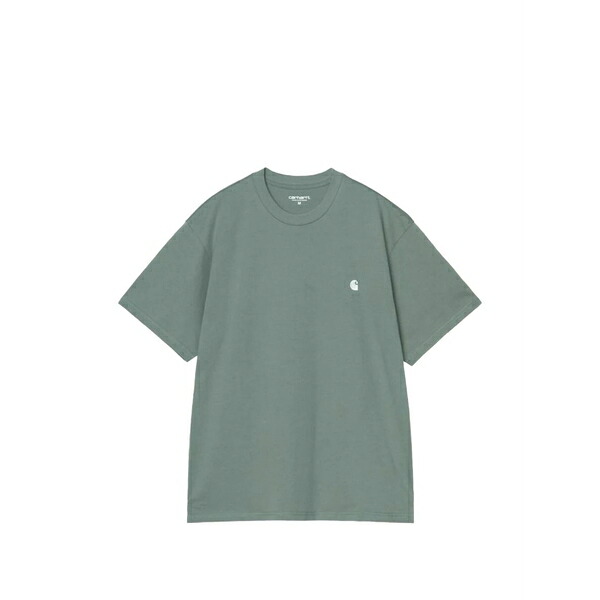 カーハート メンズ Tシャツ トップス Madison short-sleeve logo t-shirt Green|asty