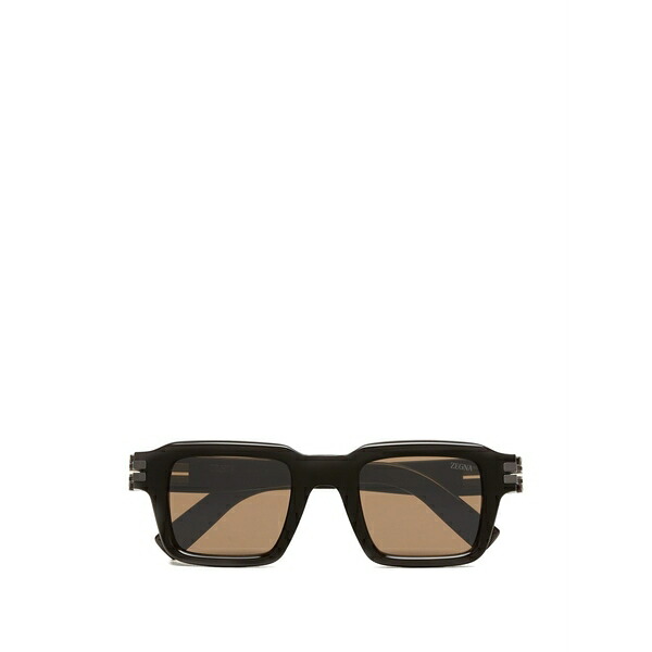 ゼニア メンズ サングラス・アイウェア アクセサリー Square-frame sunglasses Brown|asty