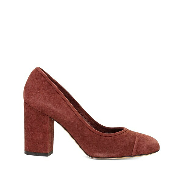 ロロピアーナ レディース パンプス シューズ Block-heel suede pumps Red｜asty 106,590円