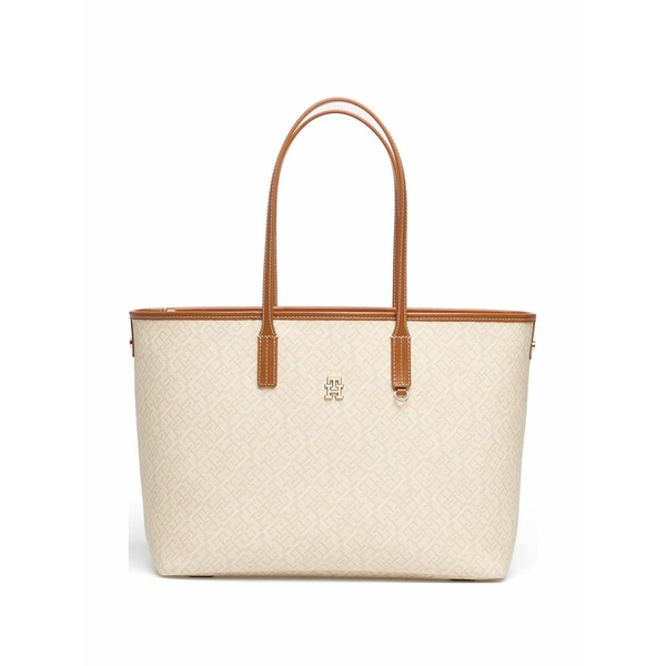 トミー ヒルフィガー レディース トートバッグ バッグ Monogram-pattern tote bag Neutrals|asty