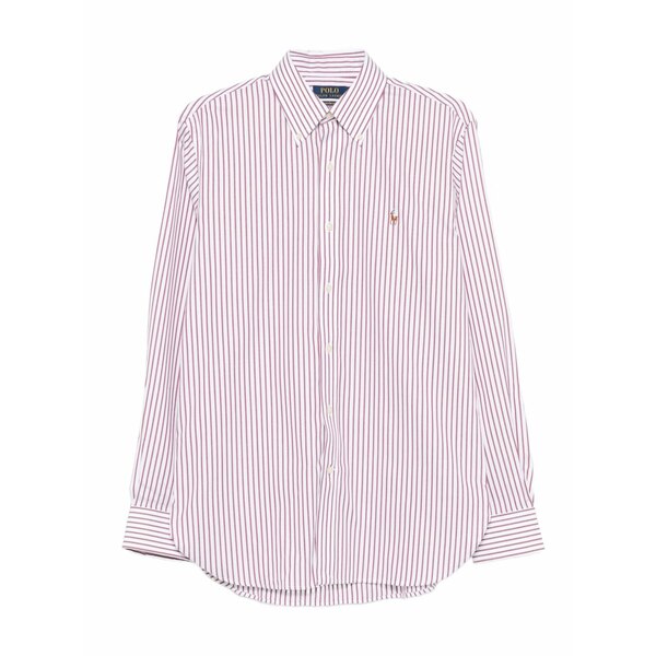 ラルフローレン メンズ シャツ トップス Striped cotton shirt White｜asty