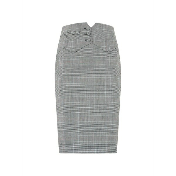 モスキーノ レディース スカート ボトムス Prince of wales check pencil skirt Grey|asty