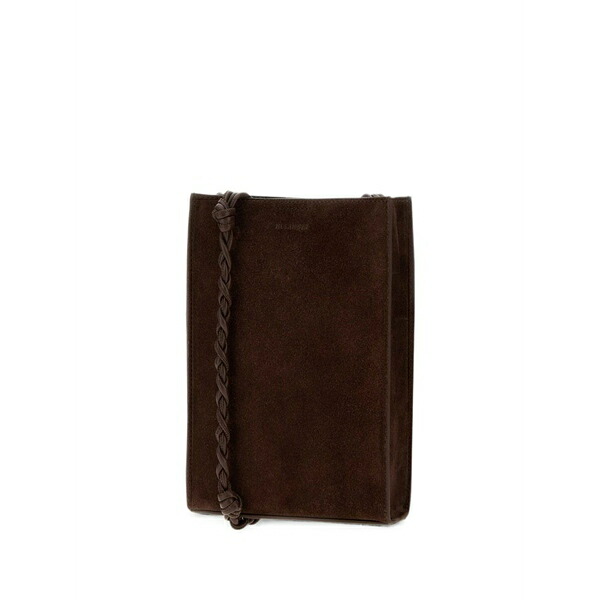 ジル・サンダー メンズ ショルダーバッグ バッグ Tangle suede shoulder bag Brown｜asty 132,900円
