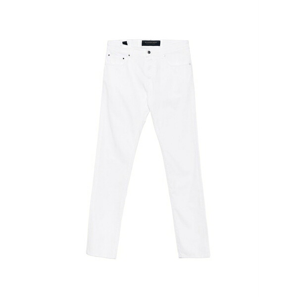 ハンドピック メンズ デニムパンツ ボトムス Ravello logo-patch jeans White|asty