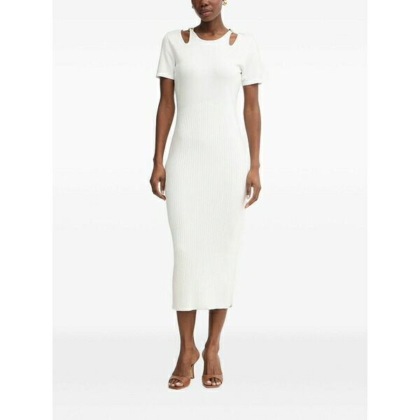 フラコミーナ レディース ワンピース トップス Cut-out chain-link midi dress White｜asty