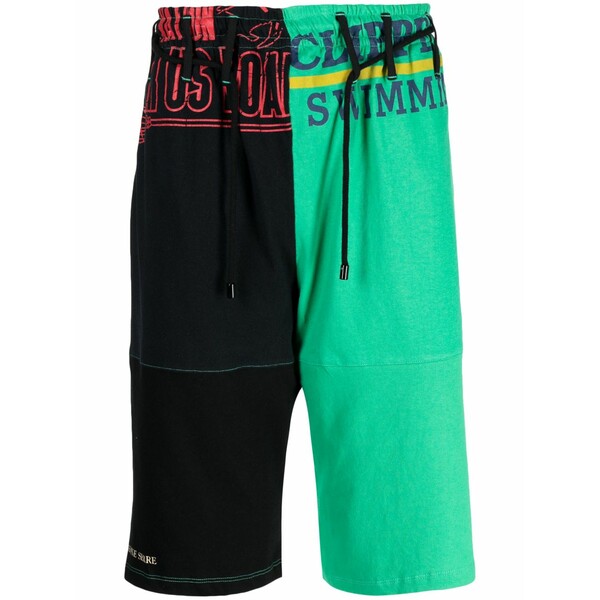 マリーン セル メンズ カジュアルパンツ ボトムス Regenerated patchwork cotton shorts Black|asty