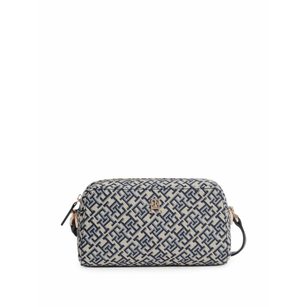 トミー ヒルフィガー レディース ショルダーバッグ バッグ Monogram-pattern logo-plaque shoulder bag Neutrals|asty