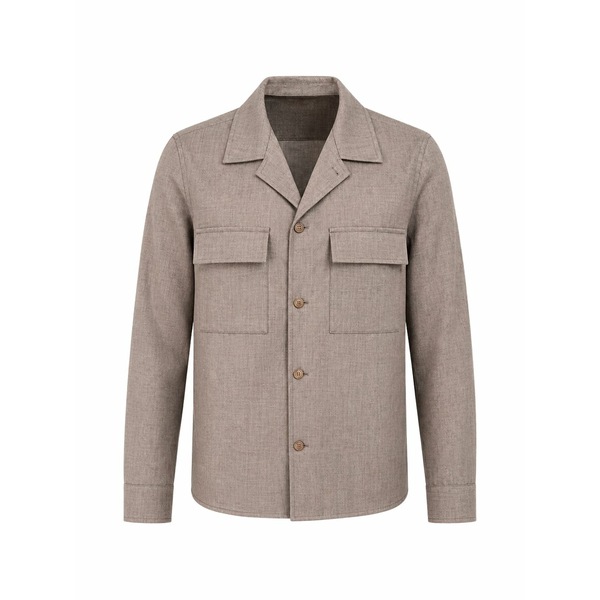 ブリリア 1949 メンズ ジャケット&ブルゾン アウター Button-up pocket-detail jacket Neutrals|asty