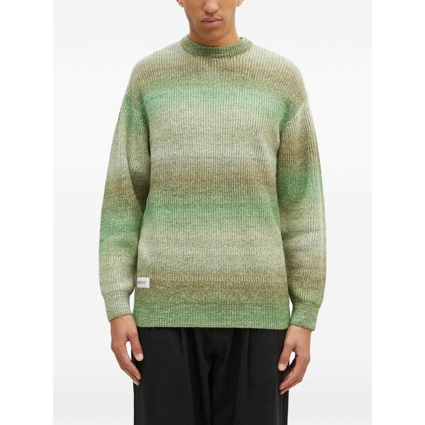 バターグッズ メンズ ニット&セーター アウター Beams striped knitted sweater Green｜asty