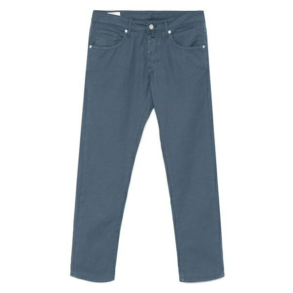 インコテックス メンズ カジュアルパンツ ボトムス Logo-patch tapered trousers Blue｜asty