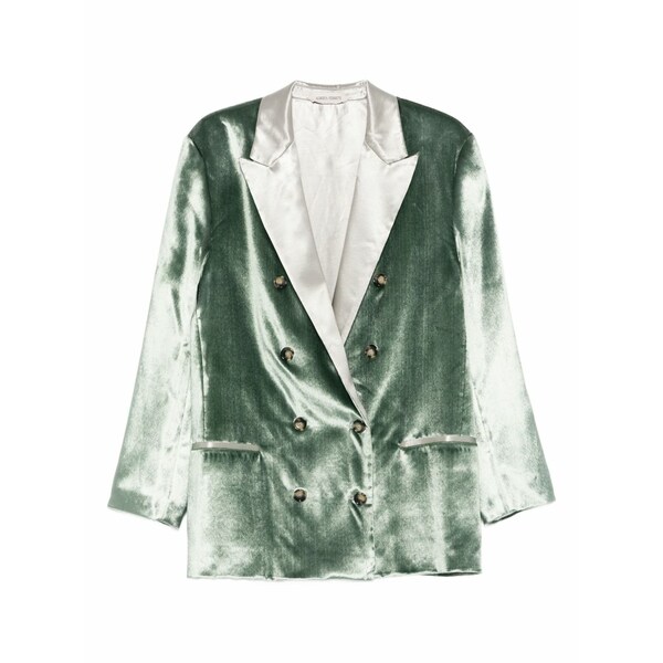アルベルタ フェレッティ レディース ジャケット＆ブルゾン アウター Double-breasted blazer Green｜asty