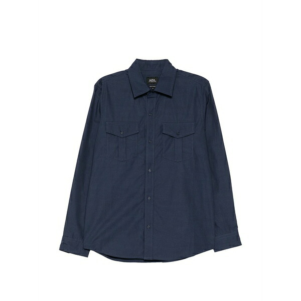 アーペーセー メンズ シャツ トップス Warren shirt Blue｜asty
