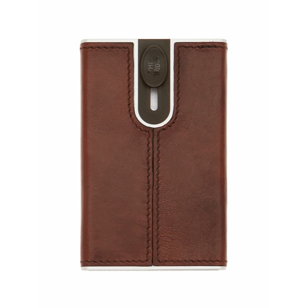 ザ・ブリッジ メンズ 財布 アクセサリー Leather rfid-protection cardholder Brown|asty
