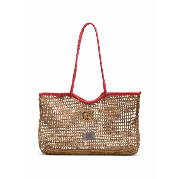 ビンバ イ ローラ レディース トートバッグ バッグ Large woven-design tote bag Neutrals｜asty