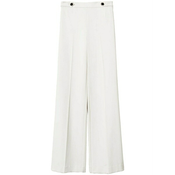 ツインセット レディース カジュアルパンツ ボトムス Button-detail wide-leg trousers White|asty
