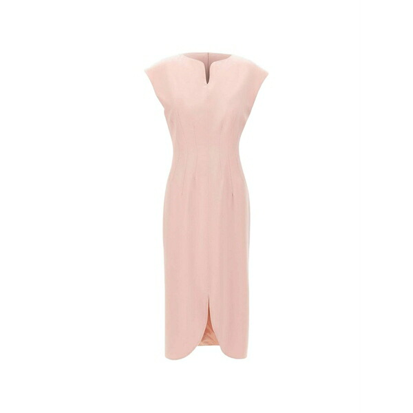 ニッサ レディース ワンピース トップス V-neck slit dress Pink｜asty