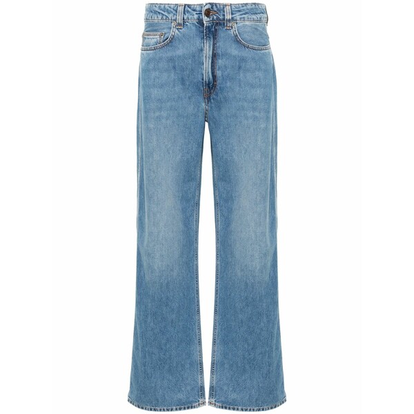 ハイクール レディース デニムパンツ ボトムス Winona mid-rise wide-leg jeans Blue|asty