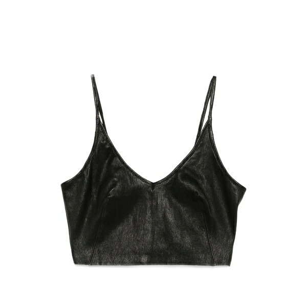 リックオウエンス レディース カットソー トップス V-neck top Black