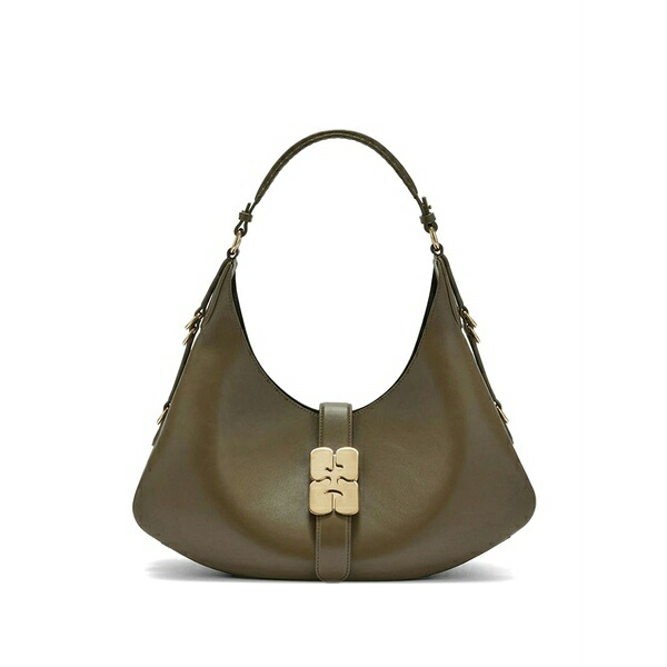 ガニー レディース ショルダーバッグ 御徒面子 Kat logo-plaque shoulder bag Green