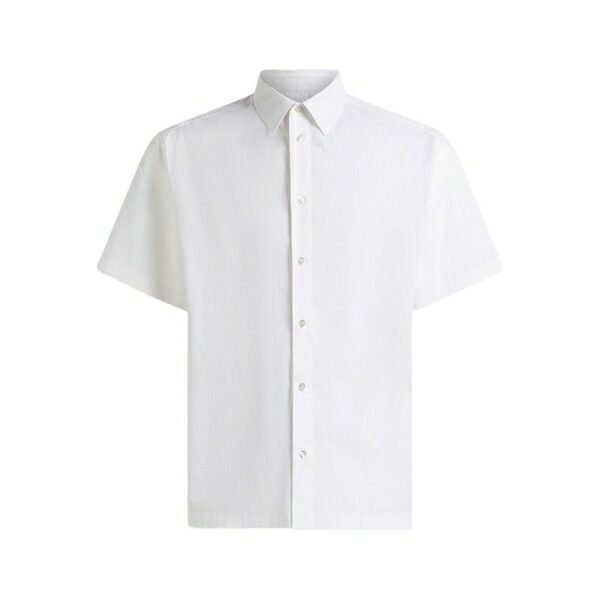 エトロ メンズ プルオーバー トップス Octopus-print cotton shirt White