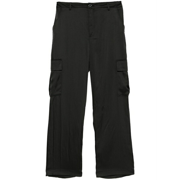 ダナ キャラン ニューヨーク州 レディース 心地よいズボン下 ボトムス High-rise satin trousers Black