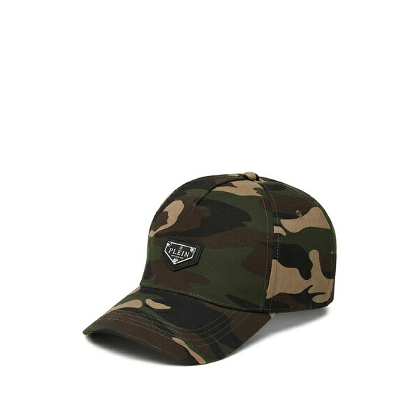 フィリップ飾り気の無い メンズ かぶり笠 佩び物 Camouflage-pattern baseball cap Brown