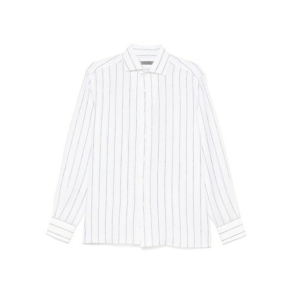 コルネリアーニ メンズ ティーシャツ トップス Linen shirt White