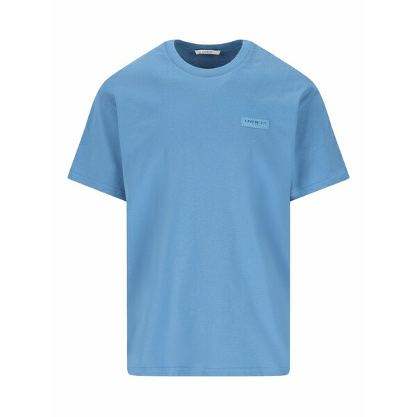 ジバンシー メンズ プルオーバー トップス Logo-patch t-shirt Blue