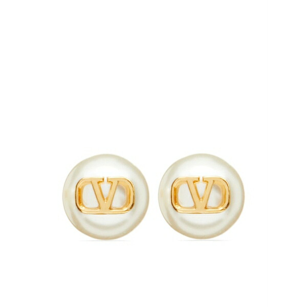 ヴァレンティノ ガラヴァーニ レディース ピアス＆イヤリング アクセサリー Vlogo signature pearl stud earrings Neutrals｜asty 52,680円