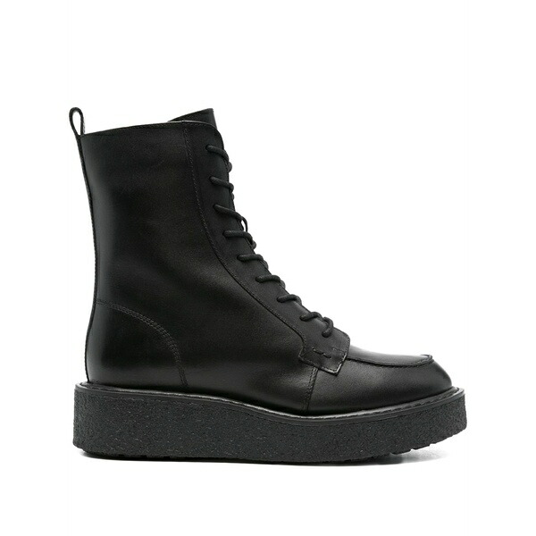ジェオックス レディース ブーツ シューズ 40粍 elidea lace-up platform boots Black