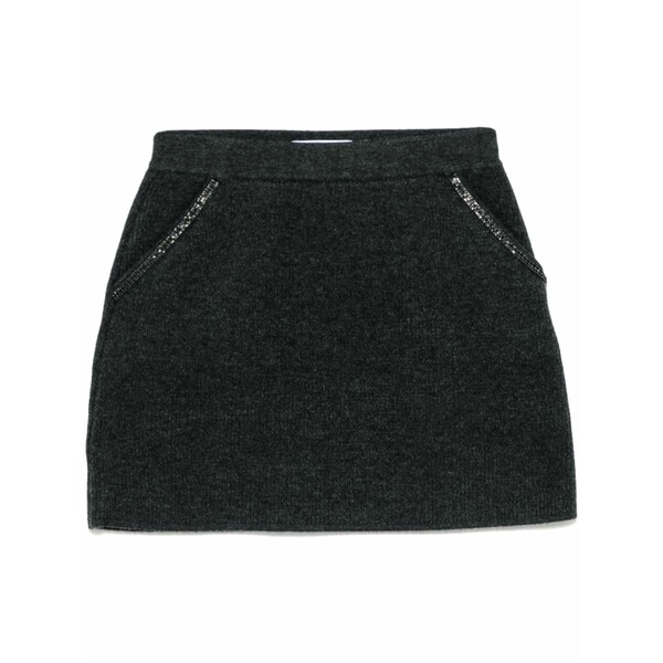 セルフ・ポートレイト レディース スコート ボトムス Knitted mini skirt Grey