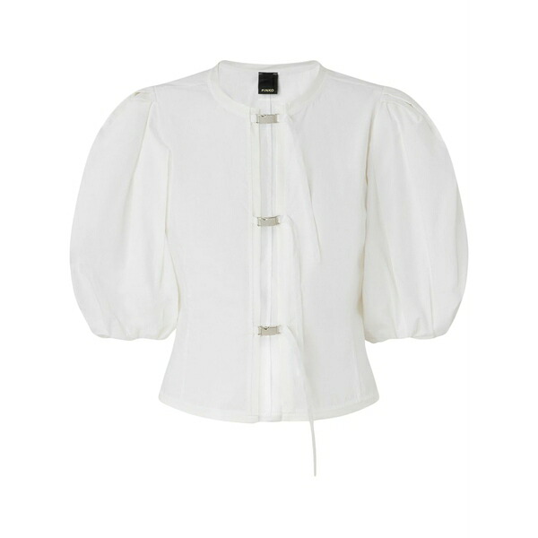 ピンコ レディース プルオーバー トップス Buckled blouse  White