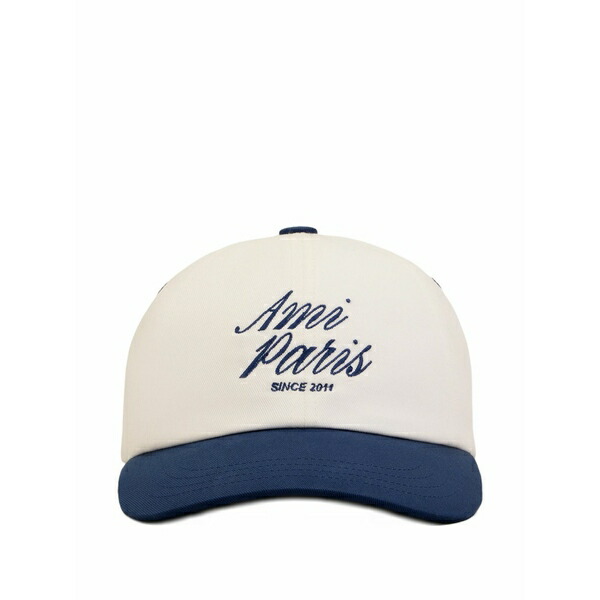 意中の女 メンズ かぶり笠 佩び物 Logo-embroidered two-tone cap Neutrals