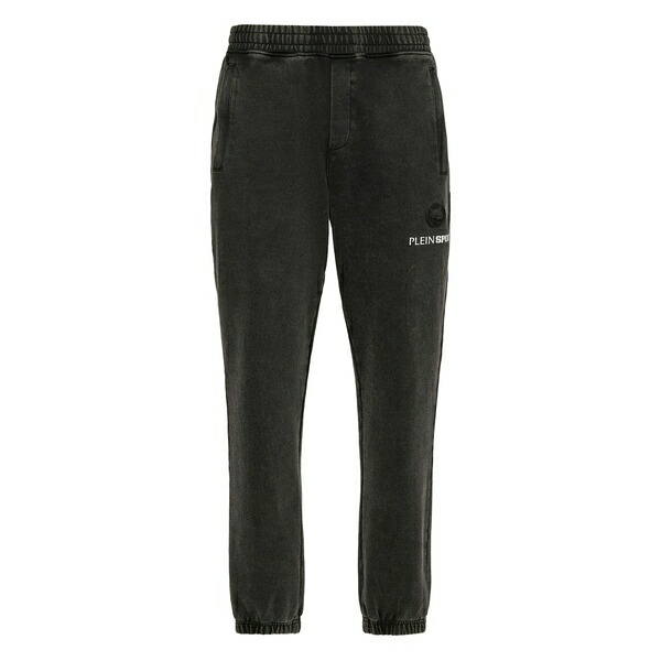 飾り気の無い運動競技 メンズ 心地好いズボン下 ボトムス Cold-dye logo-embroidered track pants Black