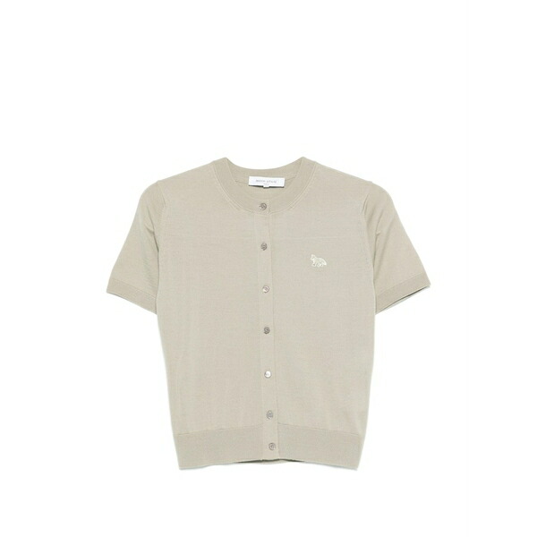 棲み家 狐狸 レディース ジレー アウター Logo-patch cardigan Neutrals