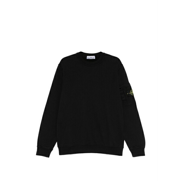 ストーンアイランド メンズ パーカー・スウェットシャツ アウター Ripstop patch sweatshirt Black