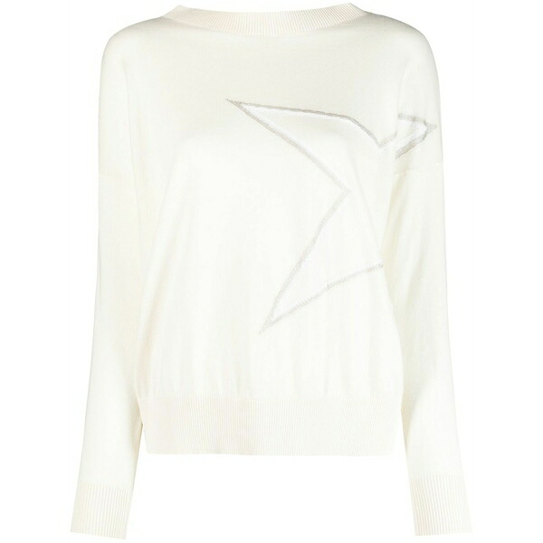 ロレーナアントニアッツィ レディース 編み物\u0026プルオーバー アウター Star-appliqu￡ boat-neck jumper White