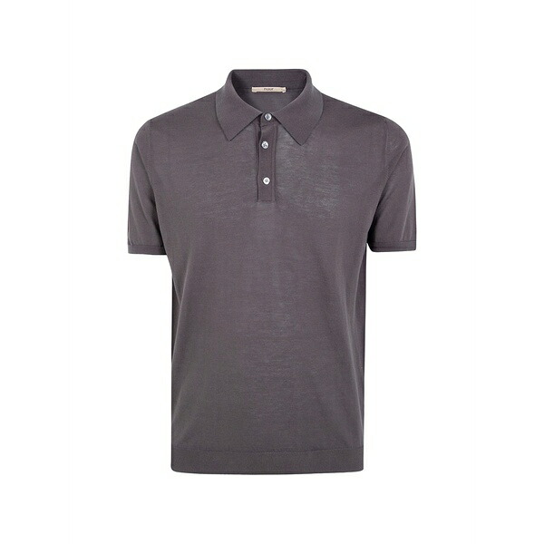 ノール メンズ スポーツシャツ トップス Short-sleeved polo shirt Grey