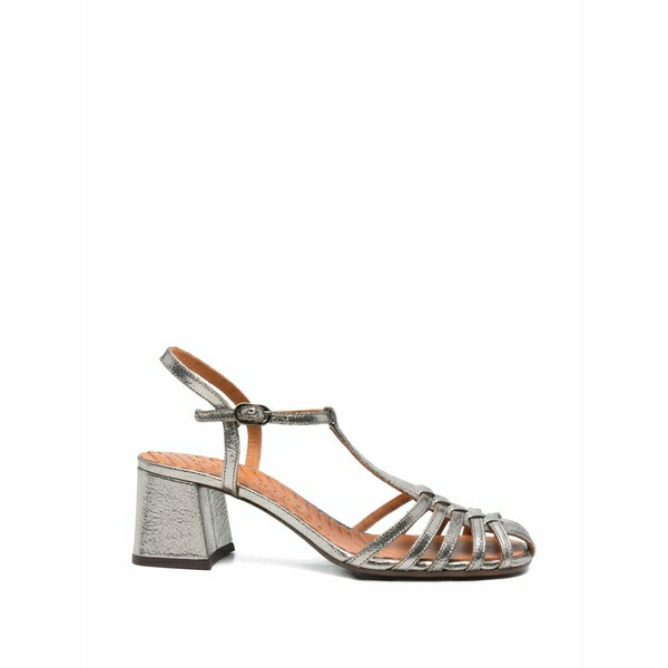 チエミハラ レディース サンダル シューズ Mustel metallic-effect sandals Silver