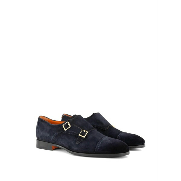 サントーニ メンズ 御召しものシューズ シューズ Double-strap monk shoes Blue