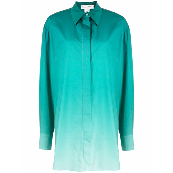 オスカー デ ラ レンタ レディース 上衣＆上衣 アウター Ombr￡-effect shirt jacket Green