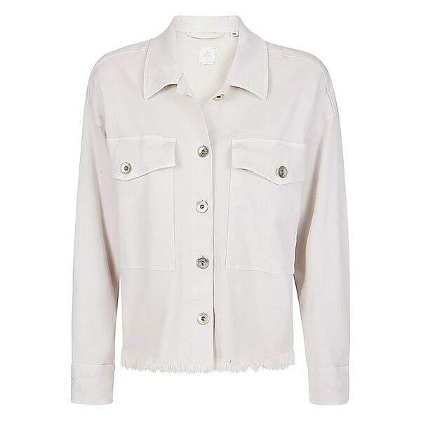 イレブンティ レディース プルオーバー トップス Frayed-hem pocket shirt Neutrals