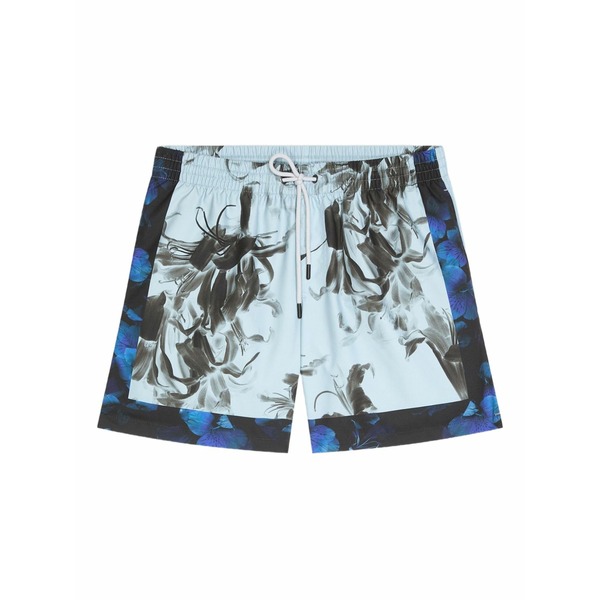 ドリス・ヴァン・ノッテン メンズ カジュアルパンツ ボトムス Floral-print swim shorts Blue｜asty