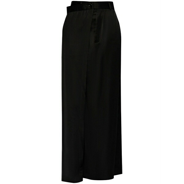 マルタンマルジェラ レディース スコート ボトムス Satin maxi skirt Black