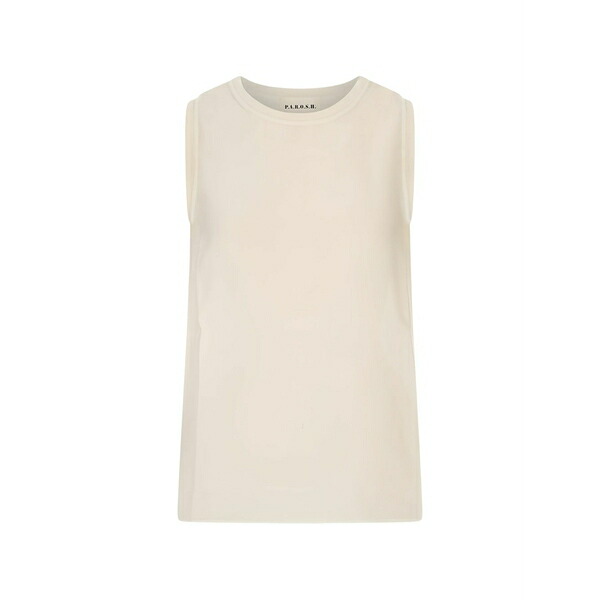 パロッシュ レディース カットソー トップス Crew-neck sleeveless top Neutrals