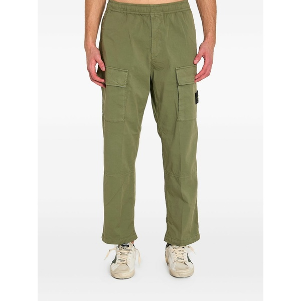 ストーンアイランド メンズ 心地よいズボン下 ボトムス Logo-patch cargo trousers Green