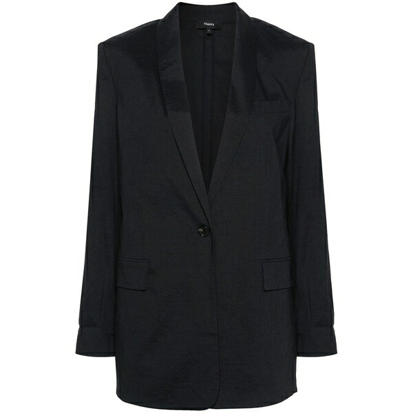 行動論理 レディース 上衣＆上衣 アウター Shawl-lapels single-breasted blazer Blue
