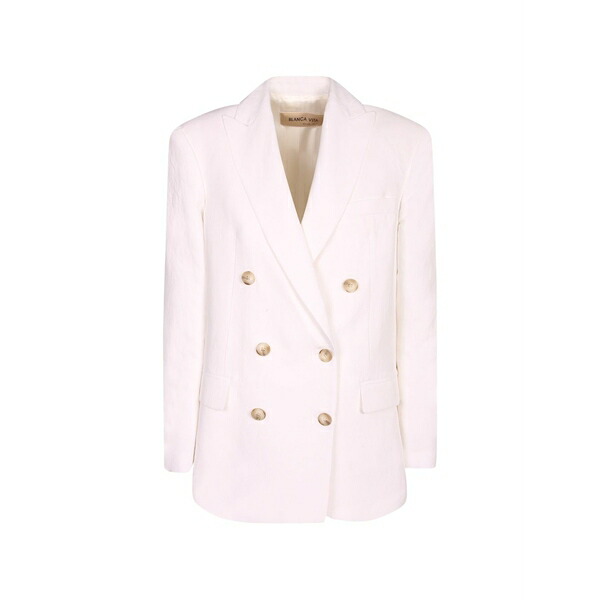 ブランカ ヴィータ レディース 上衣＆上衣 アウター Double-breasted peak-lapels blazer Pink