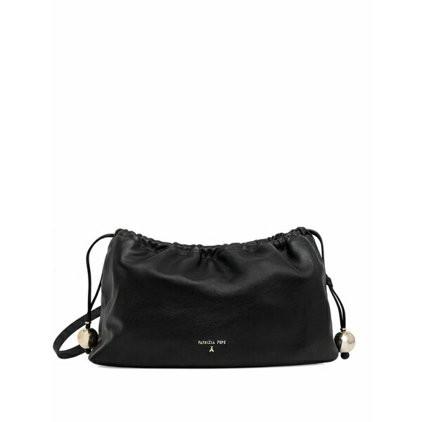 パトリツィア ペペ レディース ショルダーバッグ 御徒面子 Bubble drawstring-detail bag Black